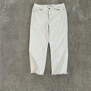 Rewash white cropped denim jeans